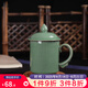 沉弗龍泉青瓷杯辦公杯子水杯大茶杯 將軍蓋杯（哥窯青釉）