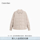Calvin KleinJeans【防水】秋冬男士ck格子絎縫襯衫領(lǐng)鴨絨羽絨服J326805 PED-奶茶咖 S