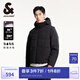 杰克·瓊斯（JACK&JONES）男裝冬季潮流百搭略寬松袖部可拆卸抽繩連帽立領(lǐng)羽絨服224412064 純黑色E43 純黑色E43 M 175