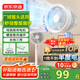 京東京造 3D搖頭空氣循環(huán)扇 家用落地電風(fēng)扇 輕音大風(fēng)力 廣角送風(fēng) 高度可調(diào) 節(jié)能省電 呼呼