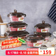 樂(lè)扣樂(lè)扣耐熱玻璃保鮮盒微波爐飯盒上班族學(xué)生便當(dāng)盒帶氣孔餐盒六件套咖色