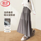 浪莎灰色半身裙糯米裙女秋季新款大裙擺高腰a字顯瘦傘裙三層蛋糕裙