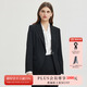 PRICH【零染】立體挺括氣質(zhì)通勤職場(chǎng)西裝外套女 19黑色 M 160