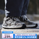 馬登溶解英訓鞋情侶慢跑休閑鞋復古厚底老爹鞋男網(wǎng)面透氣運動(dòng)鞋 淺灰色  馬登工裝 42 男碼