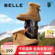 百麗（Belle）戶外雪地靴女商場同款保暖加絨短靴C1W1DDD4 卡其色 40 (250mm)