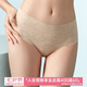伊維斯 蕾絲女士?jī)?nèi)褲收腹提臀女內(nèi)衣親膚透氣無(wú)痕抗菌簡(jiǎn)約中腰三角內(nèi)褲 膚色 1條 L （165/95）