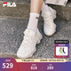斐樂(lè )（FILA）官方女鞋爪爪鞋老爹鞋2025秋季新款復古休閑鞋運動(dòng)鞋 白中白/云端白-BC 37.5