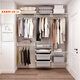 鉑耐 步入式衣柜金屬衣帽間開(kāi)放式整體小戶(hù)型簡(jiǎn)約定制衣櫥儲物間1.9米 沃克【1.9米-22】實(shí)付1千包安裝