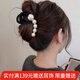 向晚發(fā)夾發(fā)卡優(yōu)雅氣質(zhì)珍珠發(fā)夾后腦勺盤(pán)發(fā)鯊魚(yú)夾高級感抓夾教師節禮物