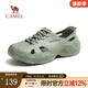 駱駝男鞋夏季鏤空運動(dòng)涼鞋男軟底時(shí)尚沙灘拖鞋防滑透氣戶(hù)外洞洞鞋 G13M810102 橄欖綠 40