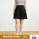 獨(dú)束大碼女裝長(zhǎng)短款2025春新款高腰半身裙腰封收腹百搭顯瘦A字裙 赫本黑（短裙） 4XL (尺碼：6)