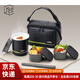 膳魔師（THERMOS） 【JD物流 日本直郵】不銹鋼保溫飯盒便當(dāng)盒 保溫罐 便攜便當(dāng)盒 DBQ-502 MTBK 啞光黑 500ml