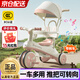 ANGI BABY兒童三輪車(chē)兒童腳踏車(chē)寶寶三輪車(chē)帶剎車(chē)手推車(chē)輕便遛娃神器 【旗艦款】 公主粉 六一兒童節禮物兒童三輪車(chē)手推車(chē)