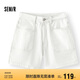 森馬（Semir）森柔牛仔|商場同款牛仔褲女半松緊腰2025夏時尚短褲103325122001