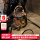 香港真皮包包女包奢侈品牌圓筒包手提發(fā)財桶單肩斜挎包七夕節(jié)禮物 棕色【送高檔禮品袋】 女生生日禮物實用送女友送老婆