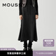 moussy 新品暗黑系解構(gòu)主義魚尾半身裙衛(wèi)裙028ISZ80-2691 021淺黑色 S