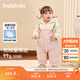 巴拉巴拉（BALABALA）童裝嬰兒連體衣假兩件連體羽絨服寶寶衣服冬加厚男童女童兒童 粉紅60002-白鴨絨 80cm