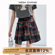 VEGA CHANG半身裙女2025年夏季新款美式休閑學(xué)院風(fēng)小眾設(shè)計感高腰格紋裙褲 格紋（短款裙褲） M