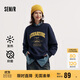 森馬（Semir）[商場(chǎng)同款]女oversize發(fā)熱抗菌2024冬季繡花抓絨上衣101724116004