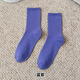 彩色襪子女長(cháng)筒襪潮色堆堆襪中高筒學(xué)生舞蹈棉襪 藍紫 均碼