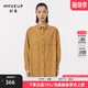 幻走（MOVEUP）【商場(chǎng)同款】2023秋季新款襯衫領(lǐng)口袋設(shè)計(jì)師中長(zhǎng)款襯衫女 卡其 S