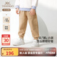 英氏【商場(chǎng)同款】?jì)和L(cháng)褲春夏休閑百搭華夫格男童褲子2025新款 木卡其 110 cm