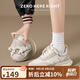 ZHR休閑鞋女厚底時(shí)尚百搭春秋女鞋潮流簡(jiǎn)約德訓(xùn)鞋女 QS26 米色 37 