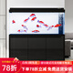 森森（SUNSUN）2025年新品森森魚缸客廳超白玻璃水族箱招財(cái)家用底濾免換水魚缸 鋼琴黑（升級(jí)底濾/超白玻璃/無極調(diào)光） 靠墻款長(zhǎng)150*寬42*缸高72/柜高80cm
