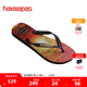havaianas哈唯納Hype III沙灘男士人字拖夏季海邊戶外休閑涼拖鞋可外穿 6196-黑/桃 41-42 巴西碼
