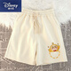 迪士尼（Disney）女童新款蛋仔派對聯(lián)名短袖T恤五分褲套裝中大童卡通洋氣上衣褲子 杏色褲子 170 cm