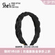 She's茜子復(fù)古麻花布藝發(fā)箍高顱頂頭箍壓發(fā)高級(jí)感發(fā)卡頭飾發(fā)飾七夕禮物 黑色G0