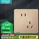 西門子（SIEMENS）開關(guān)插座面板 五孔二三插座墻壁86型強電10A插座 致典系列日曜金 斜五孔插座