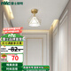 雷士（NVC）玄關燈餐吊燈 輕奢美式吊燈水晶時尚臥室過道走廊衣帽間門廳入戶 【朧月金】北歐玄關燈-贈E27光源