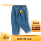 巴拉巴拉兒童褲子加厚男童長(zhǎng)褲秋冬女童運(yùn)動(dòng)褲寶寶小童潮 牛仔中藍(lán)88201 110cm