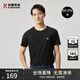 勁霸男裝（K-Boxing）勁霸男裝短袖棉T恤桑蠶絲圓領(lǐng) BTCT1301 黑色 180/XL 