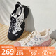 駱駝（CAMEL）丑萌登山鞋女時(shí)尚撞色戶外休閑鞋 L24S076620 米/銀/粉 37