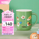 膳魔師（THERMOS）咖啡杯牛奶杯不銹鋼茶杯男女高顏值生日禮物簡約水杯帶蓋 Kitten布朗440ml