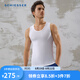 舒雅（SCHIESSER）男士鉑雅黑牌綠色環(huán)保親膚透氣貼身打底圓領(lǐng)背心E5/21729V 白色 XL
