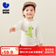 迷你巴拉【糯米T】男女童寶寶可愛(ài)2024秋新品純棉印花長(zhǎng)袖T恤
