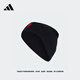 adidas曼聯(lián)足球訓(xùn)練運(yùn)動(dòng)保暖針織帽冷帽男女阿迪達(dá)斯官方IY0437 黑色/紅色 OSFM