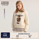Teenie Weenie【趙露思同款】小熊女裝衛(wèi)衣25秋新款索羅娜大熊重工刺繡圓領(lǐng)上衣 象牙白 L