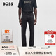 BOSS博斯【七夕節(jié)禮物】男士25年春季新款黑色舒適彈力錐形牛仔褲 019-黑色 M (3232)