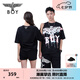 BOY LONDON【朋克涂鴉】情侶款老鷹朋克涂鴉寬松潮流T恤N01902 黑色 M