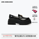 ANN ANDELMAN【沈月同款】官方直營鞋樂福鞋女羊皮厚底黑皮鞋 黑色 （建議拍大一碼） 37