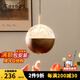CASAGD中古升降床頭吊燈主臥室輕奢智能觸摸感應(yīng)伸縮餐廳吊線(xiàn)燈casa照明 胡桃木色12cm-觸摸款-暖光
