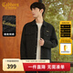 卡賓（CABBEEN）【千鳥(niǎo)格肌理】工裝夾克男2024秋季新款潮牌刺繡外套黑白高級 煤黑色01 XL /180/52
