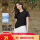 森馬（Semir）短袖t恤女短款合體顯瘦正肩內(nèi)搭25夏涼感修身打底衫109325100001