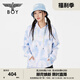 BOY LONDON潮牌BF風(fēng)春夏字母滿印設(shè)計(jì)感藍(lán)色連帽套頭衛(wèi)衣N04001 藍(lán)色 S