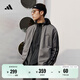 adidas經(jīng)典休閑三條紋長(cháng)袖套裝男女秋季阿迪達斯官方輕運動(dòng)   深灰 (偏小，推薦買(mǎi)大1碼)   L