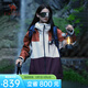 駱駝女裝鵝絨羽絨服沖鋒衣三合一冬季七巧板輕量化休閑外套 橡木灰/姜餅橙/栗棕 S